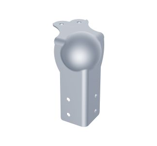 100mm High PennBrite Brace Ball Corner with 30mm Offset with 4.5mm Radius