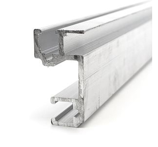 Double Sliding Rack Strip with Gasket Groove - 4m long