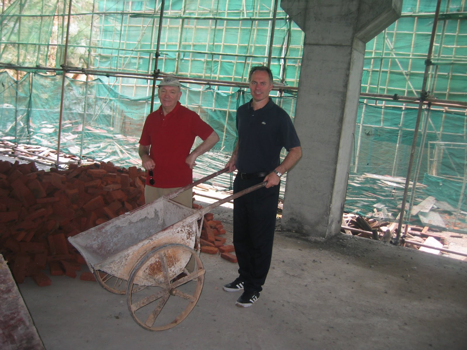 Roger Willems and Phil Stratford building China factory in 2008